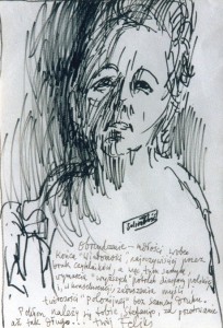 Stefania Kossowska na rysunku Feliksa Topolskiego, fot. Archiwum Emigracji