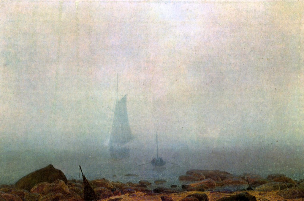   Caspar David Friedrich, Brzeg morski we mgle.