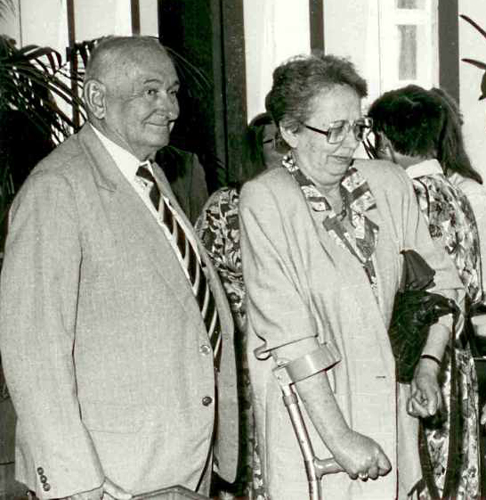 Profesor Jerzy Starnawski z żoną Teresą.