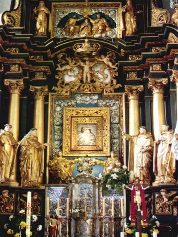 Obraz Matki Boskiej Dzikowskiej w kościele oo Dominikanów ufundowanym w XVII w.przez Tarnowskich w Tarnobrzegu.