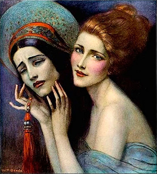 W.T. Benda, Kobieta z maską, okładka Life Magazine, 1922 r.