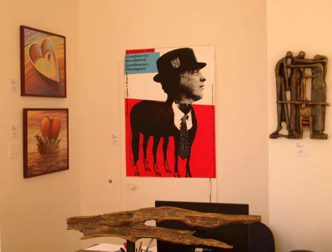 Wystawa prac polskich artystów w Montrealu, plakat Alfreda Hałasy.